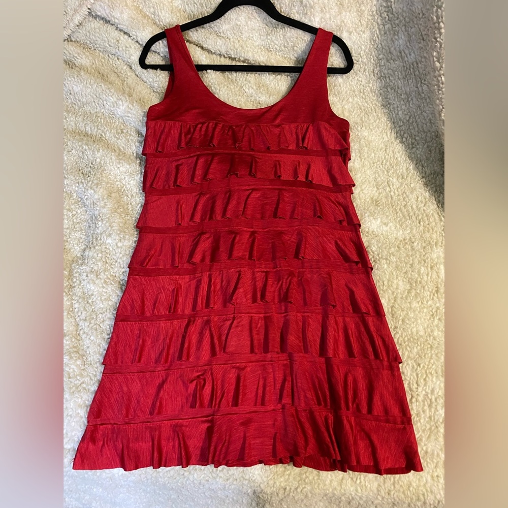 Isle Apparel Tiered Ruffle Cha Cha Dress
 Lk New Sz M